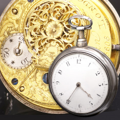 English James Duncan Verge Fusee Pair Case Pocket Watch CA1790
